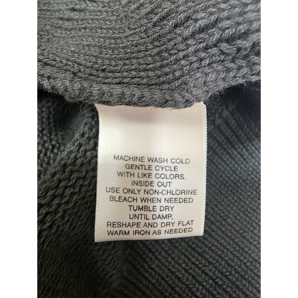 St Johns Bay Mens Medium Gray Cotton Diamond Knit V-Neck Sweater Vest - Picture 5 of 8